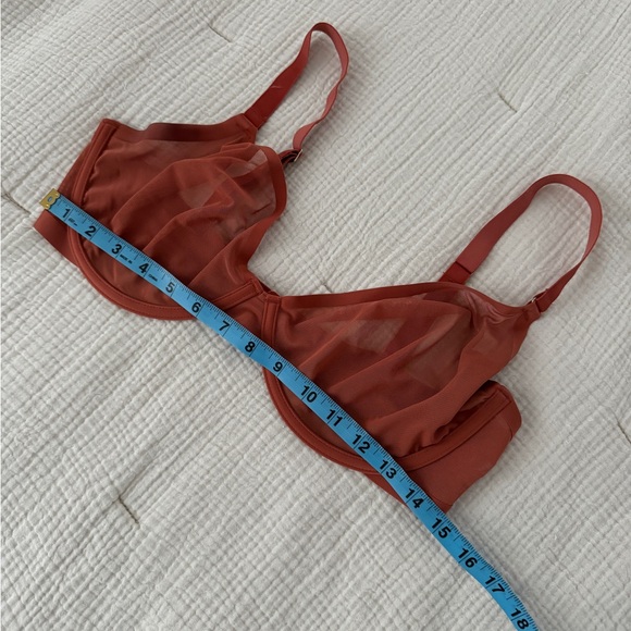 CUUP The Plunge Mesh Undewire Bra Burnt Orange 36F - Picture 4 of 9